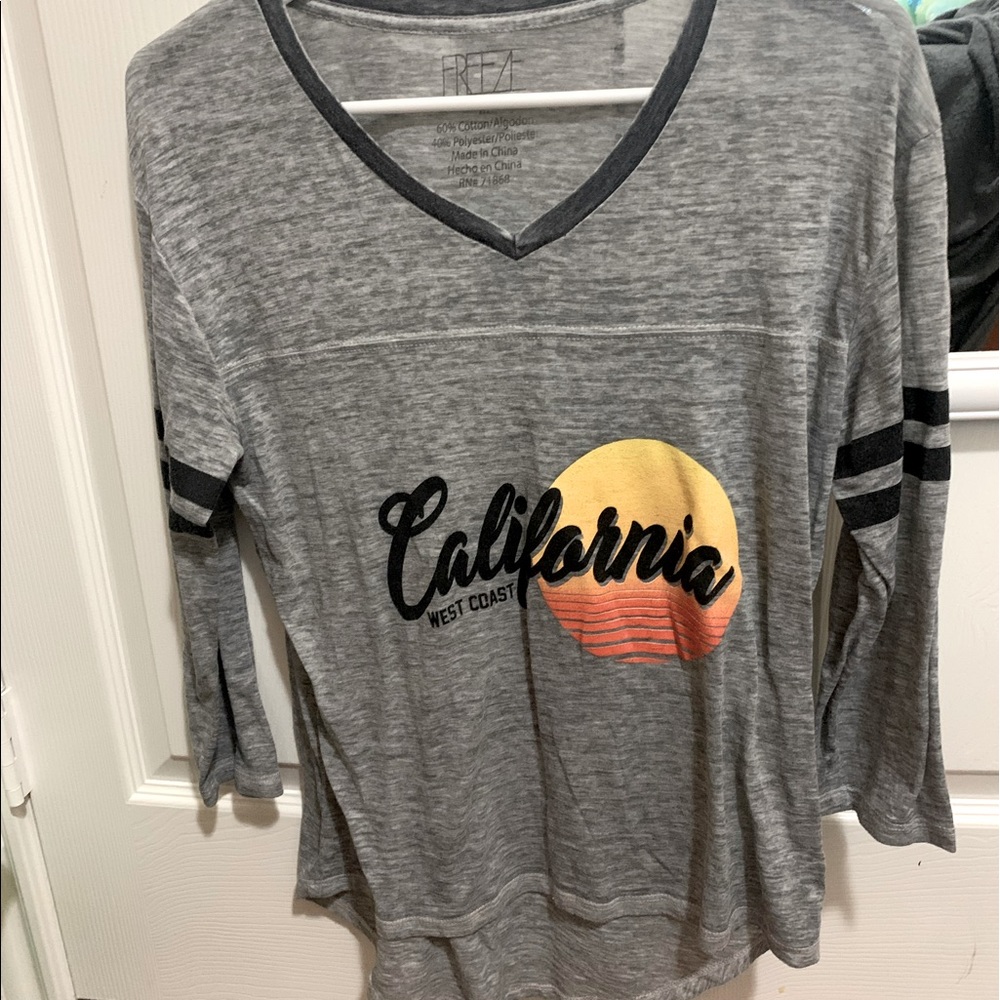 High to Low California 3/4 Sleeve T-Shirt